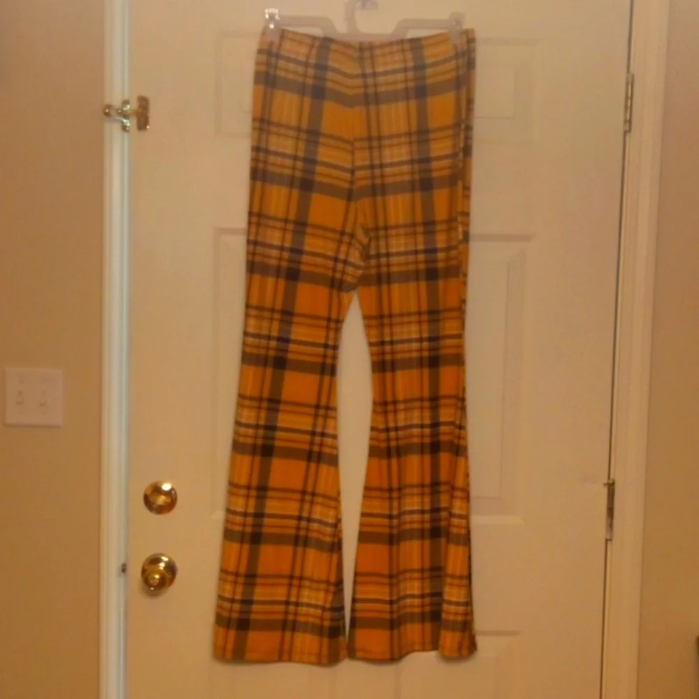 Rue + Plaid Flare Pants - Picture 7 of 10